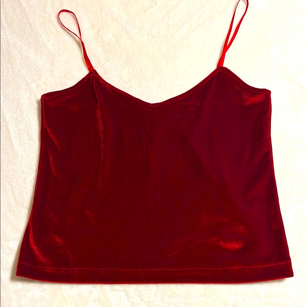 Pajamagram. Elegant Red Velvet Camisole Top. NWOT